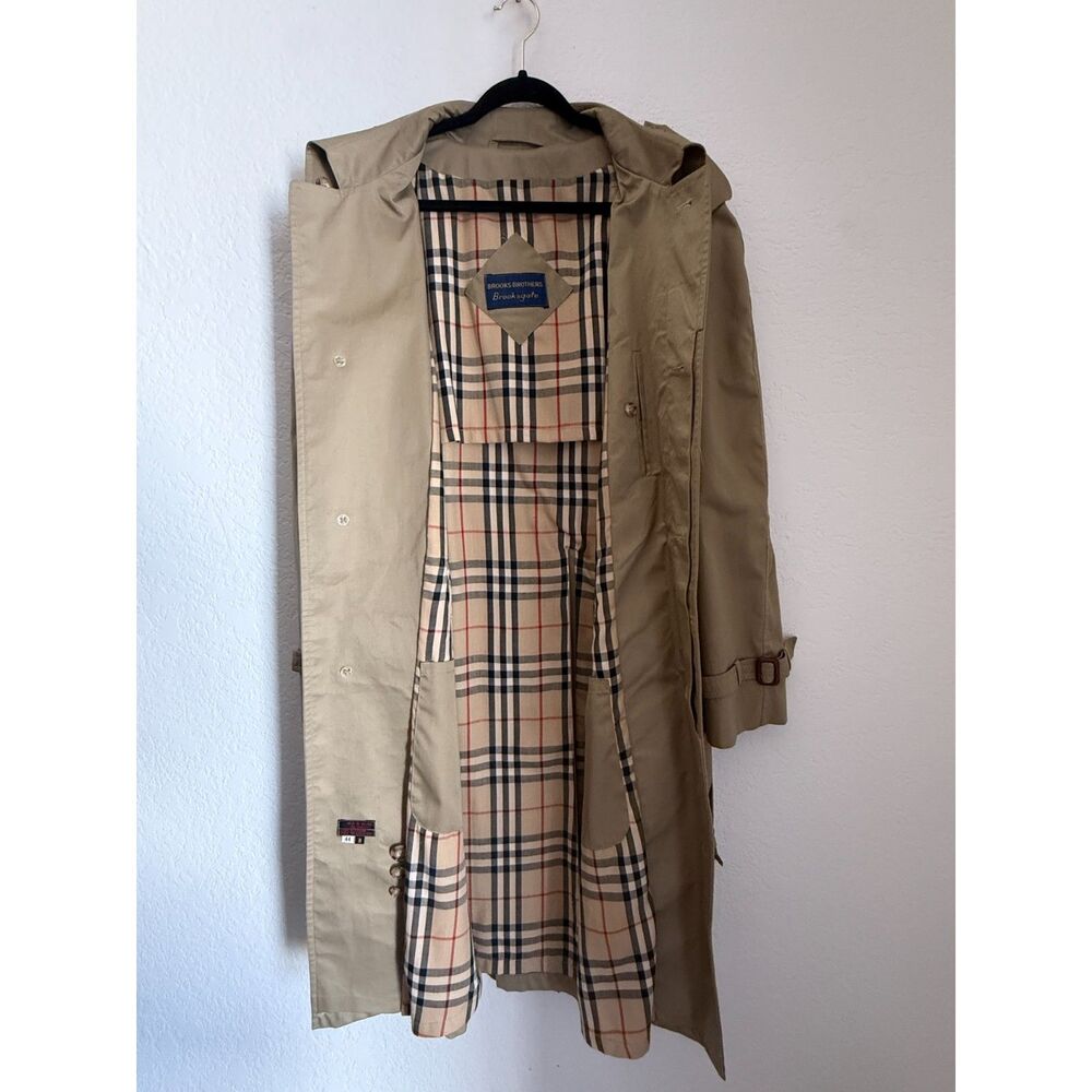 Vintage Brooks Brothers Brooksgate Trench Coat - Plaid Lining